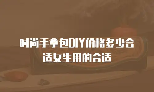 时尚手拿包DIY价格多少合适女生用的合适