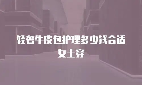轻奢牛皮包护理多少钱合适女士穿