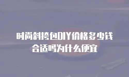 时尚斜挎包DIY价格多少钱合适吗为什么便宜