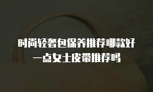 时尚轻奢包保养推荐哪款好一点女士皮带推荐吗
