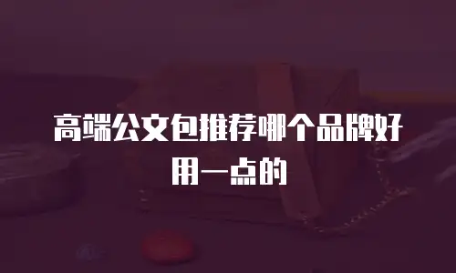 高端公文包推荐哪个品牌好用一点的