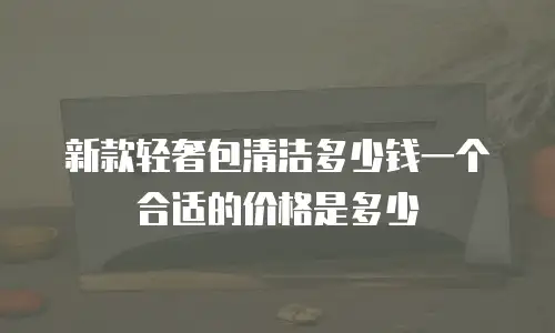 新款轻奢包清洁多少钱一个合适的价格是多少