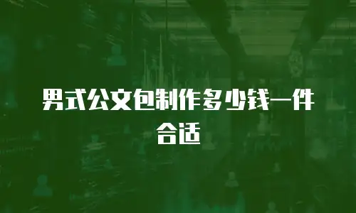 男式公文包制作多少钱一件合适