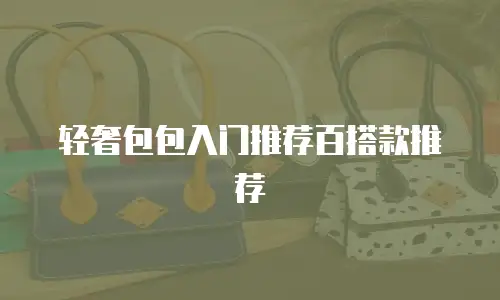 轻奢包包入门推荐百搭款推荐