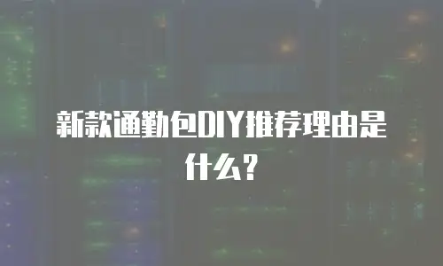 新款通勤包DIY推荐理由是什么？