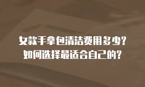 女款手拿包清洁费用多少？如何选择最适合自己的？
