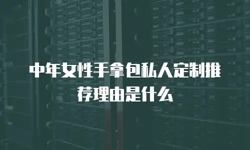 中年女性手拿包私人定制推荐理由是什么