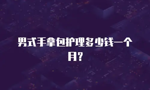 男式手拿包护理多少钱一个月？