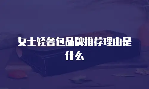 女士轻奢包品牌推荐理由是什么
