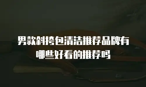 男款斜挎包清洁推荐品牌有哪些好看的推荐吗