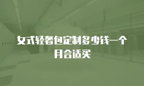 女式轻奢包定制多少钱一个月合适买