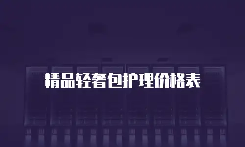 精品轻奢包护理价格表
