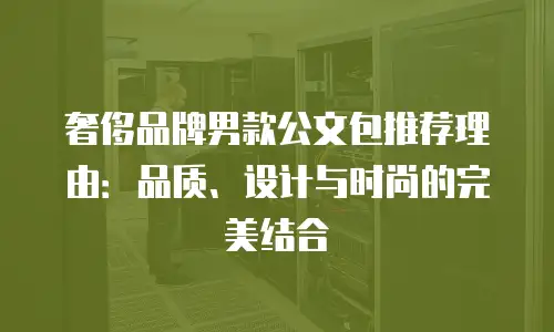 奢侈品牌男款公文包推荐理由：品质、设计与时尚的完美结合