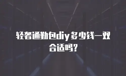 轻奢通勤包diy多少钱一双合适吗？