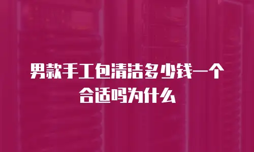男款手工包清洁多少钱一个合适吗为什么