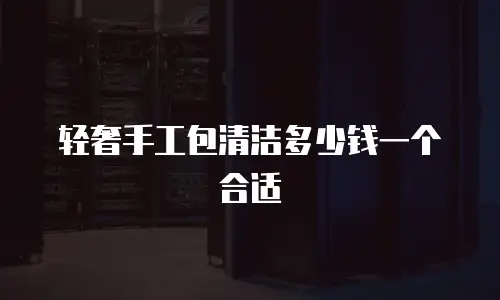 轻奢手工包清洁多少钱一个合适