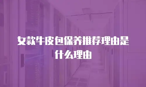女款牛皮包保养推荐理由是什么理由