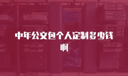 中年公文包个人定制多少钱啊