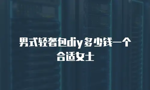 男式轻奢包diy多少钱一个合适女士