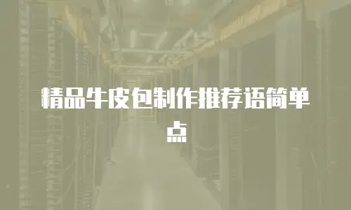 精品牛皮包制作推荐语简单点