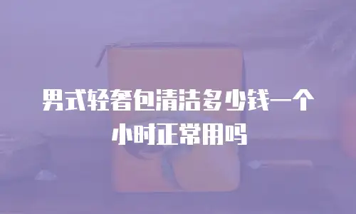 男式轻奢包清洁多少钱一个小时正常用吗