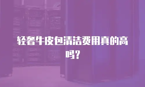 轻奢牛皮包清洁费用真的高吗？