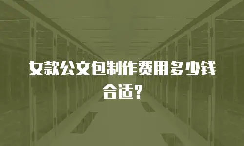 女款公文包制作费用多少钱合适？