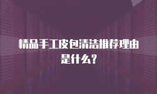 精品手工皮包清洁推荐理由是什么？