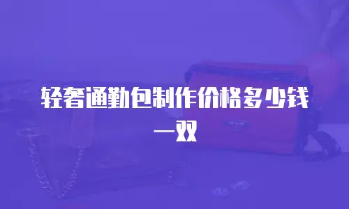 轻奢通勤包制作价格多少钱一双