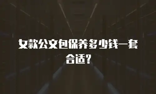 女款公文包保养多少钱一套合适？