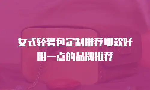 女式轻奢包定制推荐哪款好用一点的品牌推荐