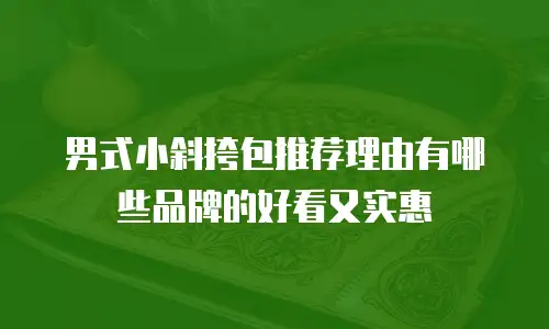 男式小斜挎包推荐理由有哪些品牌的好看又实惠