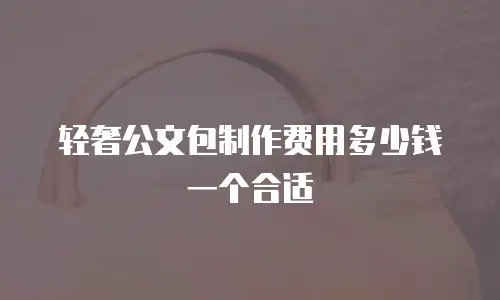 轻奢公文包制作费用多少钱一个合适