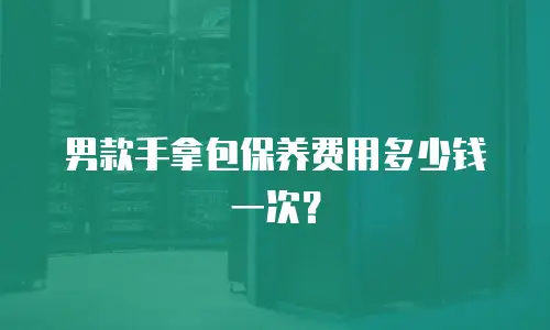 男款手拿包保养费用多少钱一次？