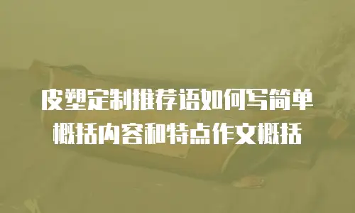 皮塑定制推荐语如何写简单概括内容和特点作文概括