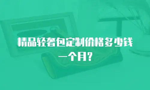 精品轻奢包定制价格多少钱一个月？