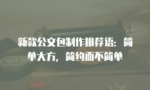 新款公文包制作推荐语：简单大方，简约而不简单