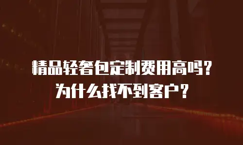 精品轻奢包定制费用高吗？为什么找不到客户？