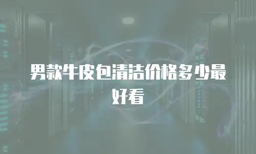 男款牛皮包清洁价格多少最好看