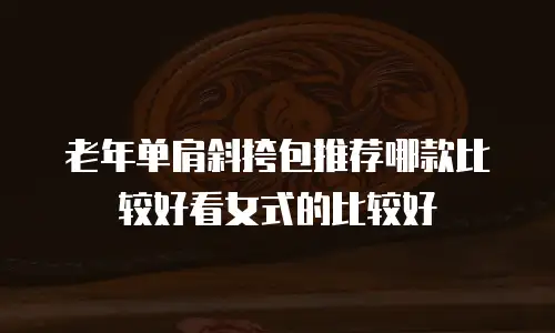 老年单肩斜挎包推荐哪款比较好看女式的比较好