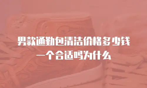 男款通勤包清洁价格多少钱一个合适吗为什么