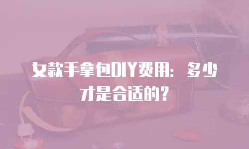 女款手拿包DIY费用：多少才是合适的？