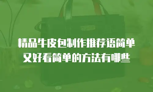 精品牛皮包制作推荐语简单又好看简单的方法有哪些
