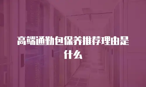 高端通勤包保养推荐理由是什么