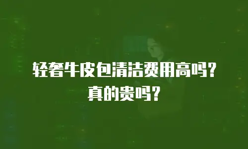 轻奢牛皮包清洁费用高吗？真的贵吗？