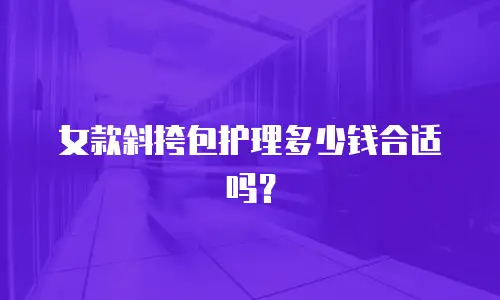 女款斜挎包护理多少钱合适吗？
