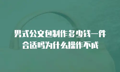男式公文包制作多少钱一件合适吗为什么操作不成