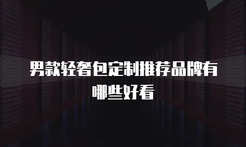 男款轻奢包定制推荐品牌有哪些好看