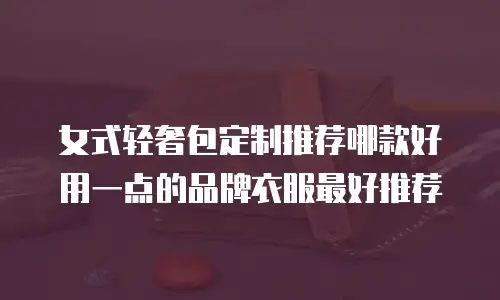 女式轻奢包定制推荐哪款好用一点的品牌衣服最好推荐