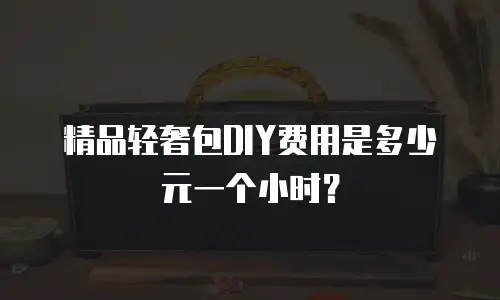 精品轻奢包DIY费用是多少元一个小时？